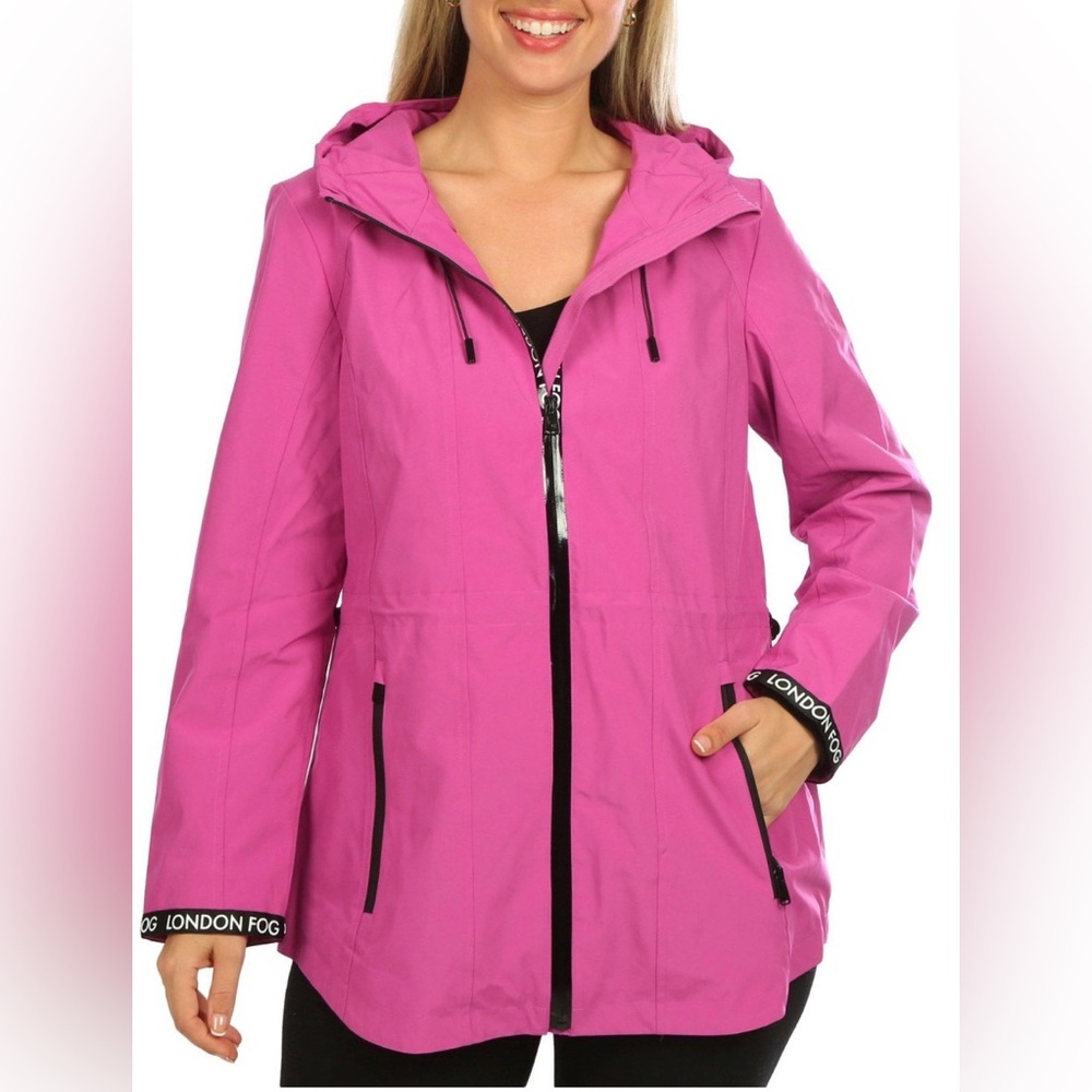 London Fog Solid Zip Up Jacket-NWT
